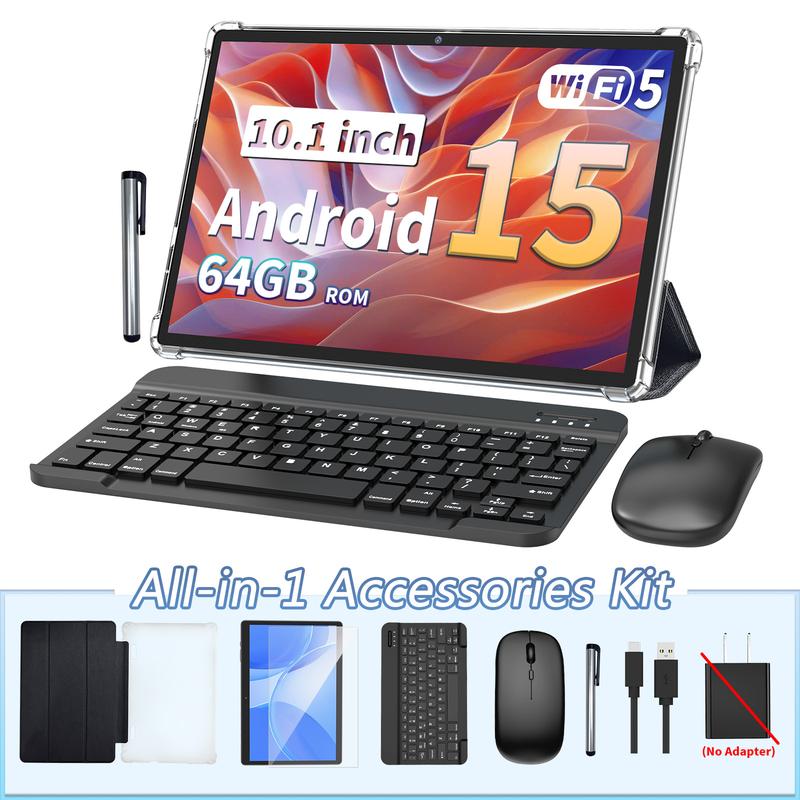 Android 15 10.1-inch 2-in-1 Portable Tablet