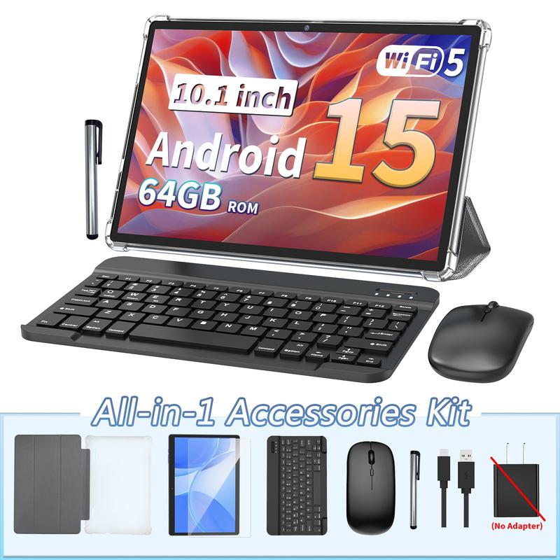 Android 15 10.1-inch 2-in-1 Portable Tablet