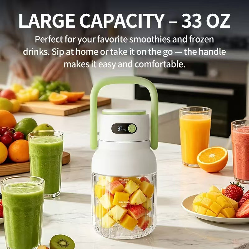 Portable blender, ice crusher, juicer, 33 ounces (approx. 950 ml) capacity