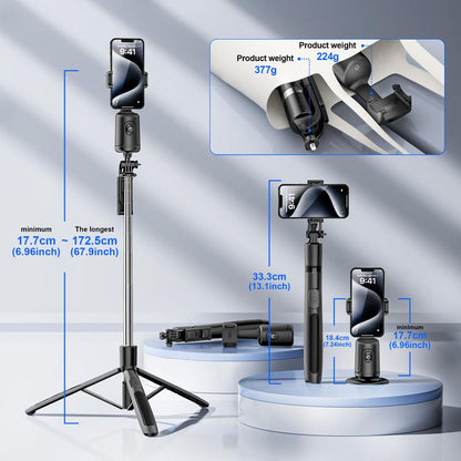 Smart AI face recognition phone tripod, 360° rotation