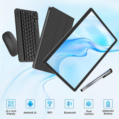 Android 15 10.1-inch 2-in-1 Portable Tablet