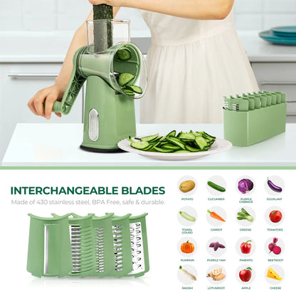 Kitchen utensils: fruit and vegetable slicer, cheese grater