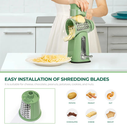Kitchen utensils: fruit and vegetable slicer, cheese grater