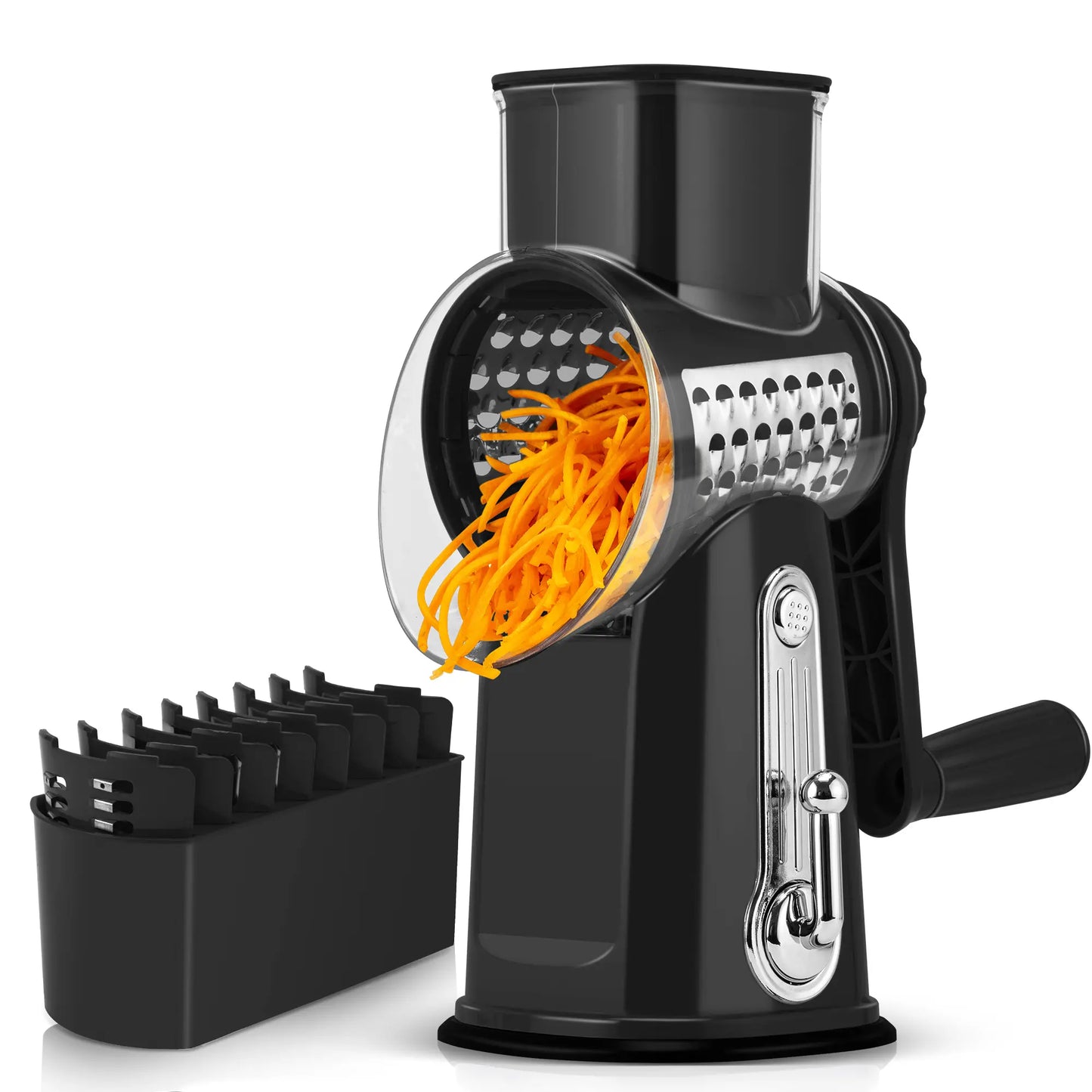 Kitchen utensils: fruit and vegetable slicer, cheese grater