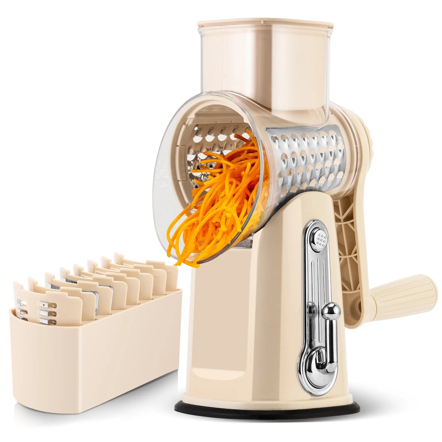 Kitchen utensils: fruit and vegetable slicer, cheese grater