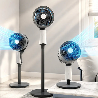 Bedroom floor fan, 90-foot high-speed floor fan, with remote control and oscillation function.
